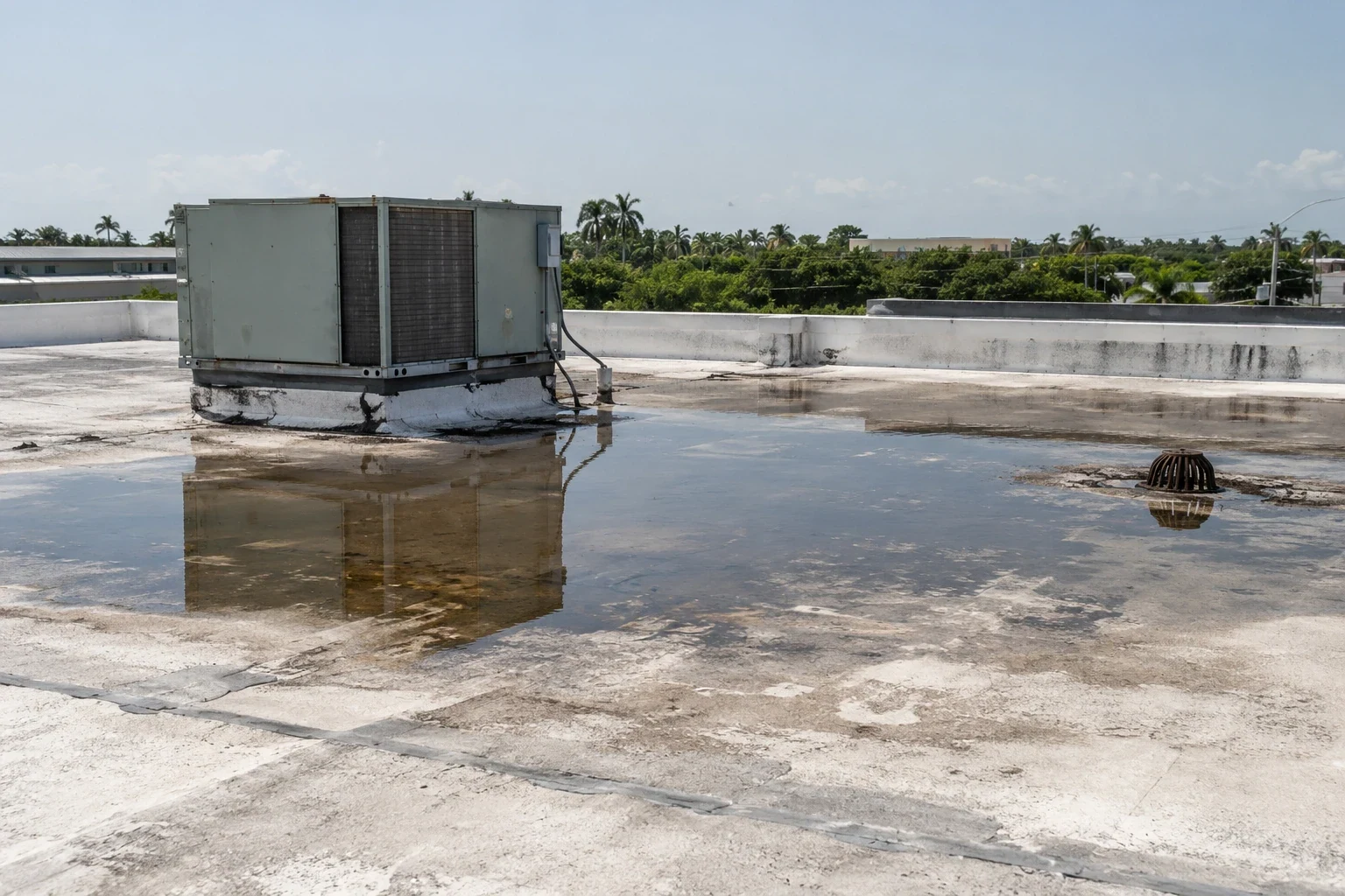 Ponding Water Roof Repair in Palm Bay, FL