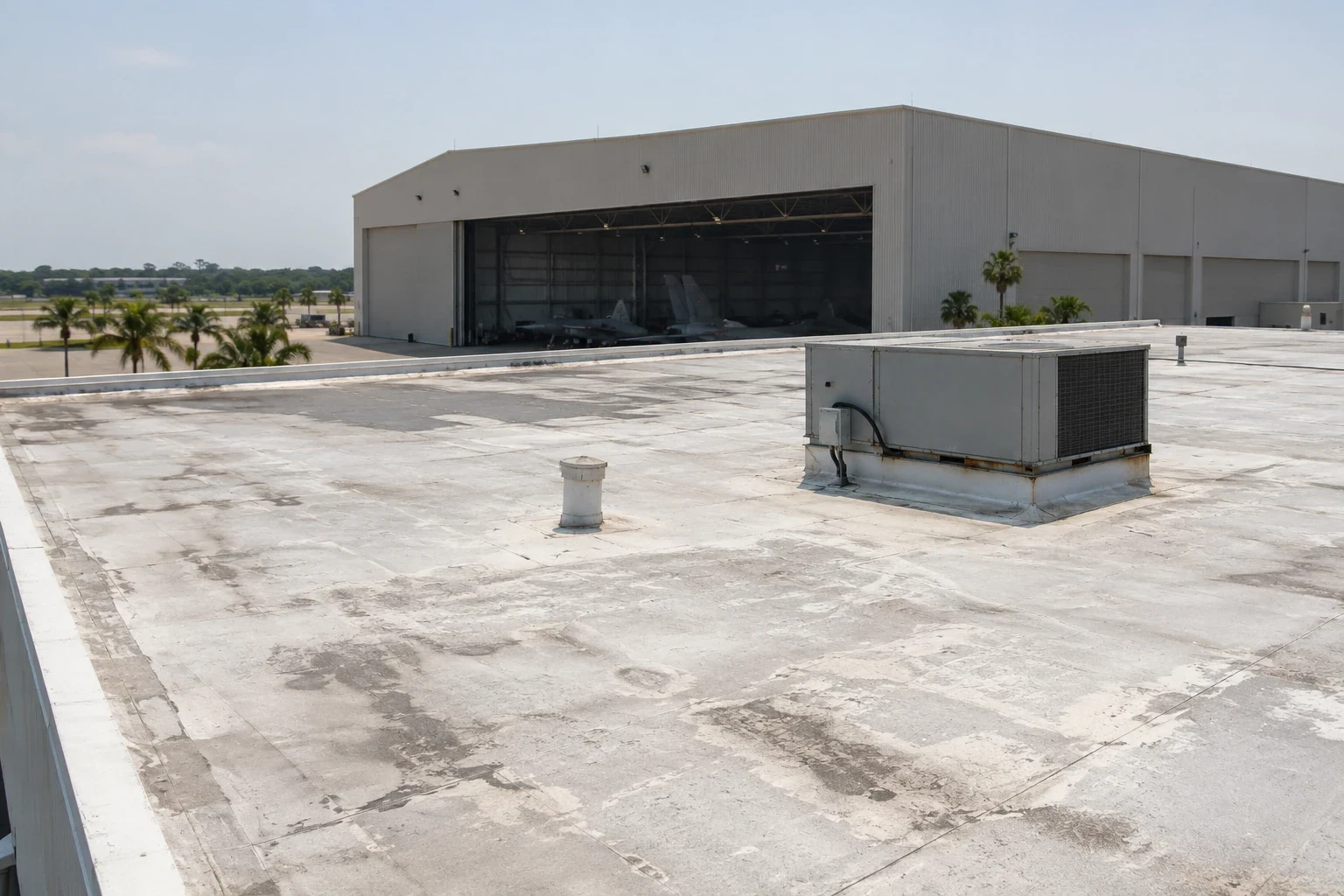 Military Hangar and Maintenance Facility Roofing in Palm Bay, FL